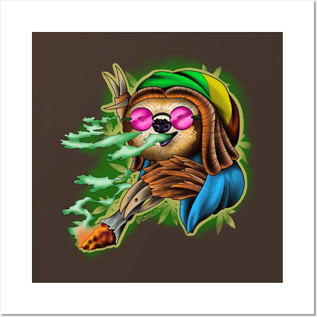 Rasta Sloth Wall Art by Timwould